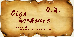 Olga Marković vizit kartica